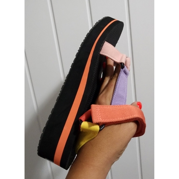 Time and Tru nature sandal velcro NEW 9 womens platform cushion sole - Picture 3 of 5